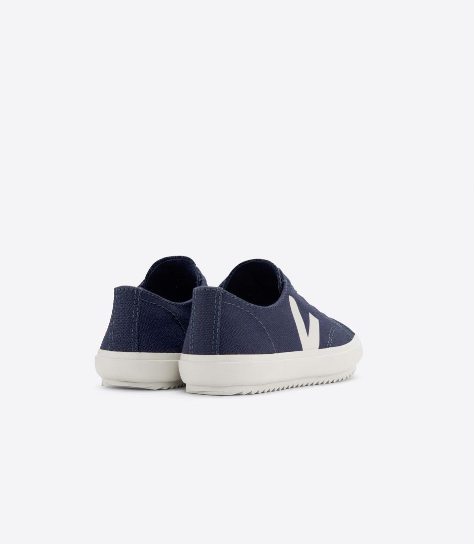 Blue Veja Flip Elastic Laces Canvas Marine Pierre Vegan Kids | ANZDF20855