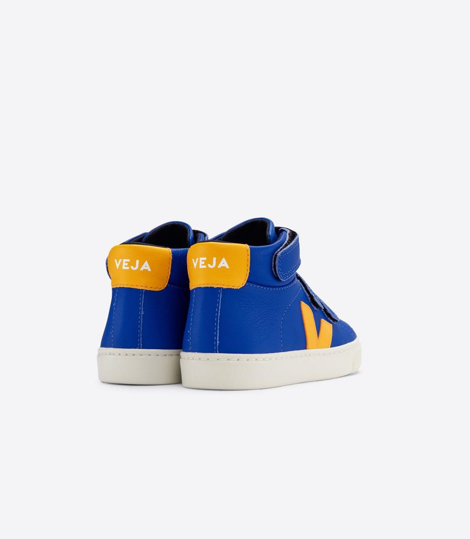 Blue Veja Mid Chromefree Leather Paros Ouro Kids\' Esplar | BNZSO12966