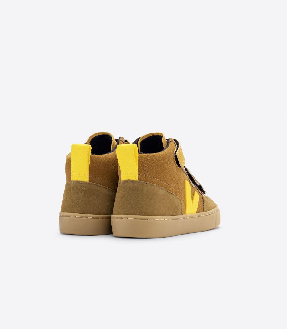 Brown Veja Mid Suede Multico Camel Tonic Kids\' V-10 | NZZPD67241