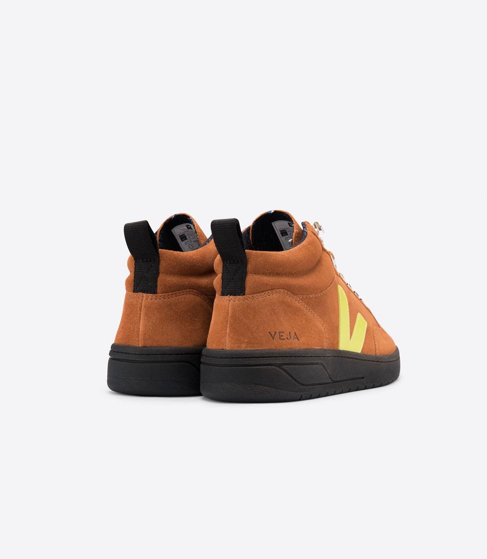 Brown Veja Roraima Bastille Suede Tuile Jaune Fluo Outlet Adults | ANZDF16110