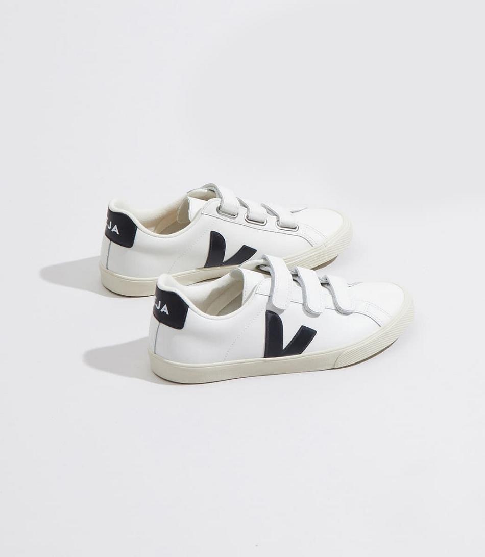 White Black Veja 3-lock Leather Outlet Adults | NZZPD20374