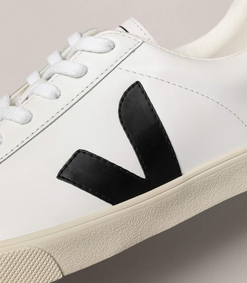 White Black Veja Leather Men\'s Esplar | UNZND50468