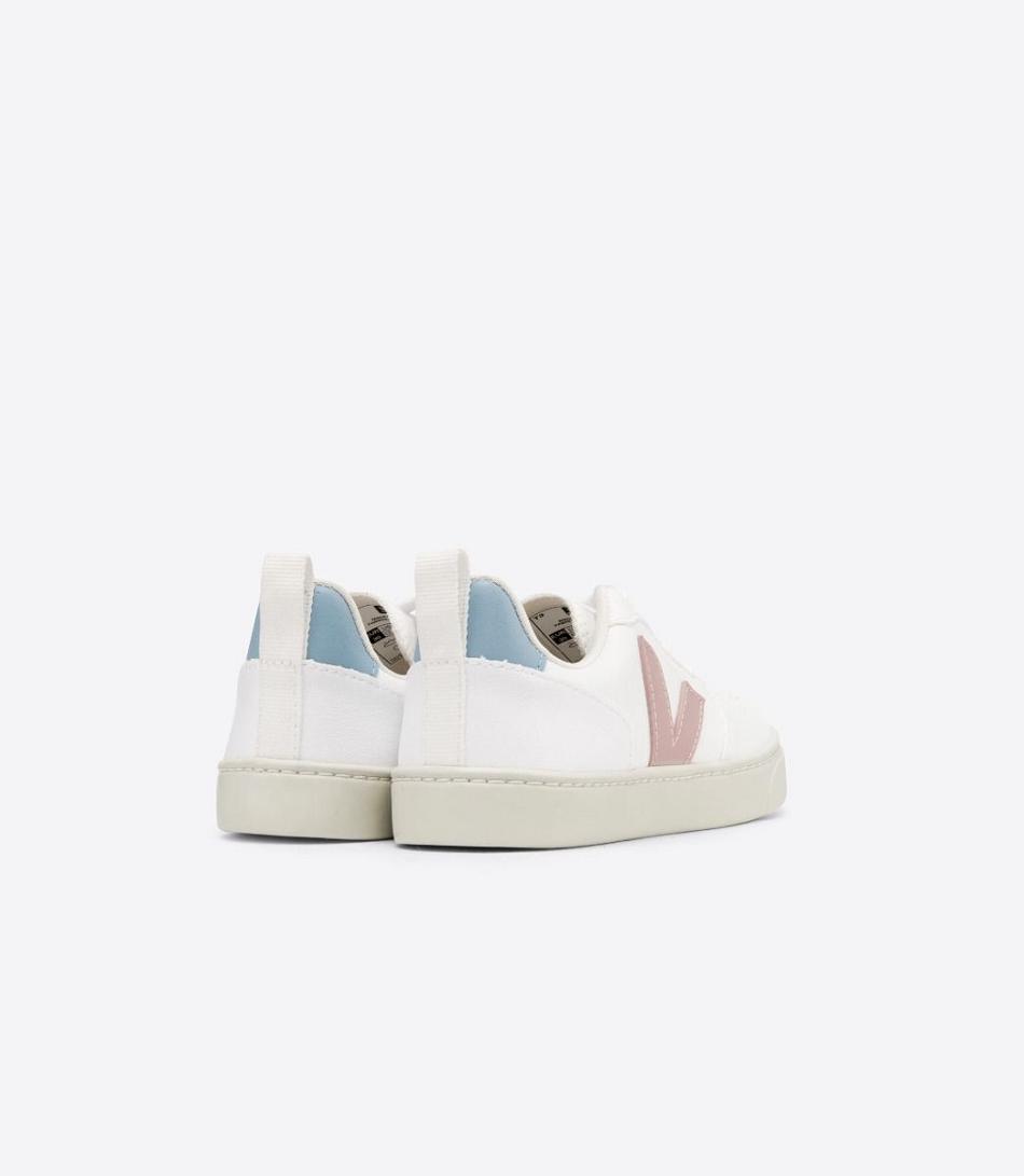 White Blue Veja Laces Cwl Babe Kids\' V-10 | PNZER35909