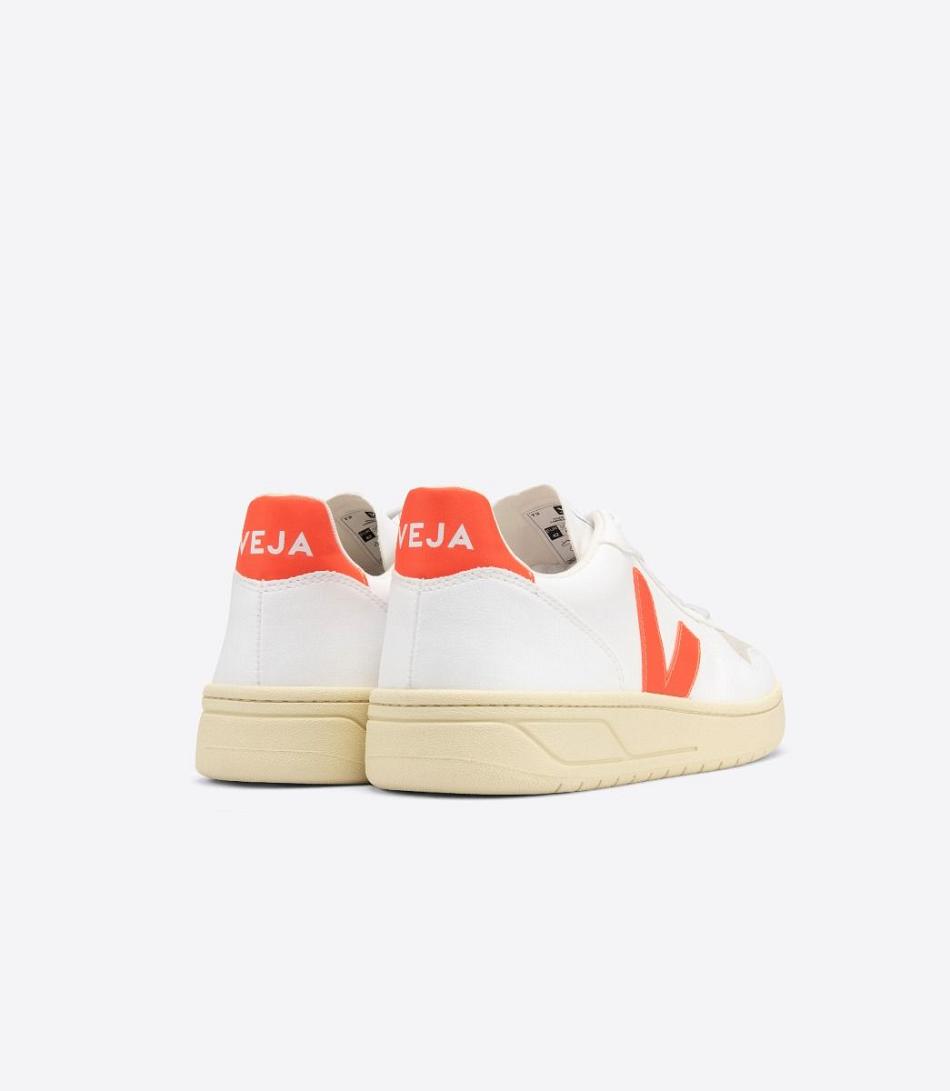 White Orange Veja V-10 Cwl Fluo Vegan Adults | XNZBH58750