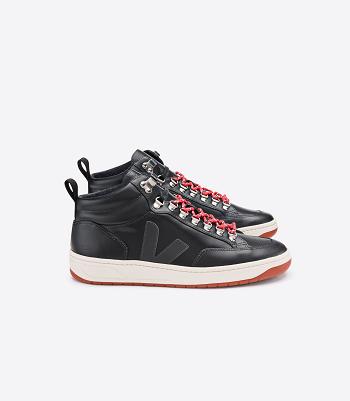 Black Red Veja Roraima Bastille Leather Grafite Rust Outsole Outlet Adults | NZZPD91477