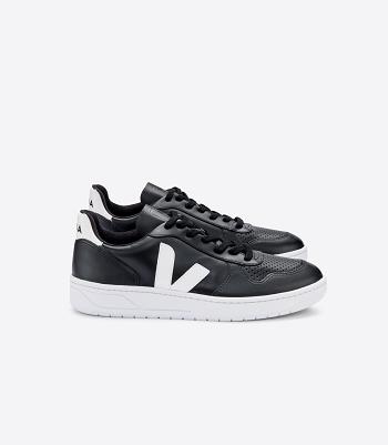 Black White Veja V-10 Leather Sole Outlet Adults | ENZVG52559