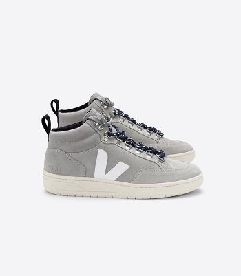 Grey White Veja Roraima Suede Oxford Outlet Adults | QNZUV94369