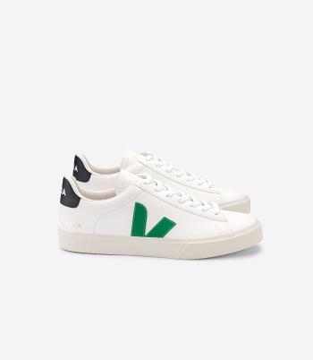 White Black Veja Campo Chromefree Leather Emeraude Outlet Adults | NZJVR90887